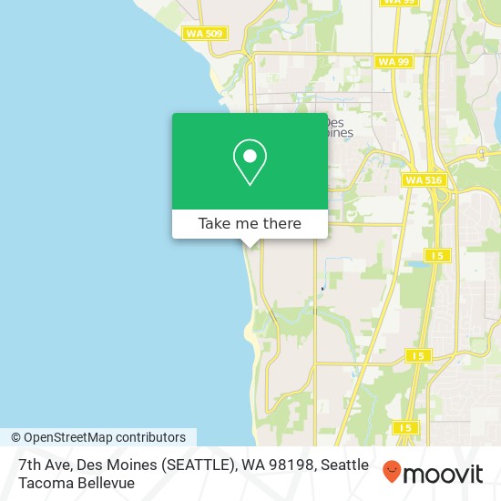 Mapa de 7th Ave, Des Moines (SEATTLE), WA 98198