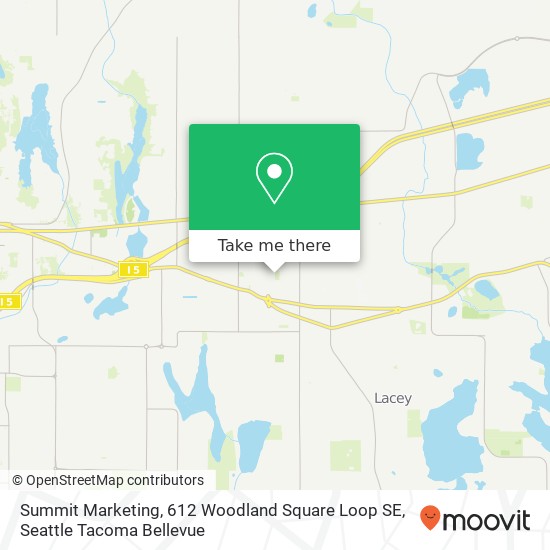 Mapa de Summit Marketing, 612 Woodland Square Loop SE