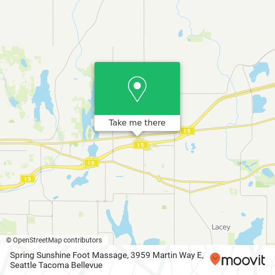 Mapa de Spring Sunshine Foot Massage, 3959 Martin Way E