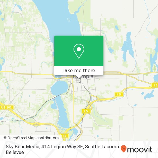 Mapa de Sky Bear Media, 414 Legion Way SE