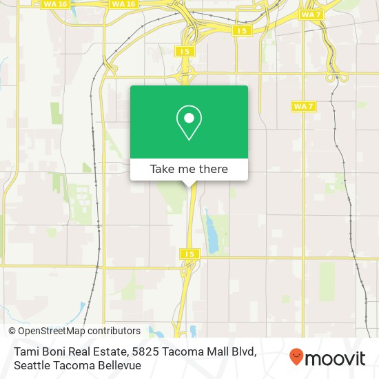 Mapa de Tami Boni Real Estate, 5825 Tacoma Mall Blvd