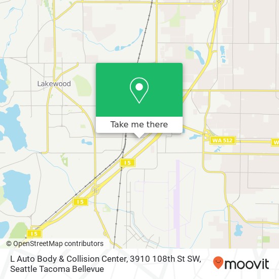 Mapa de L Auto Body & Collision Center, 3910 108th St SW