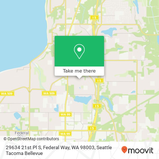 Mapa de 29634 21st Pl S, Federal Way, WA 98003