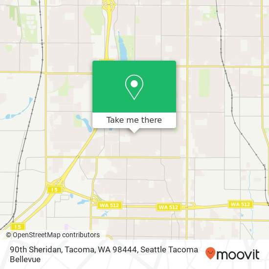 90th Sheridan, Tacoma, WA 98444 map