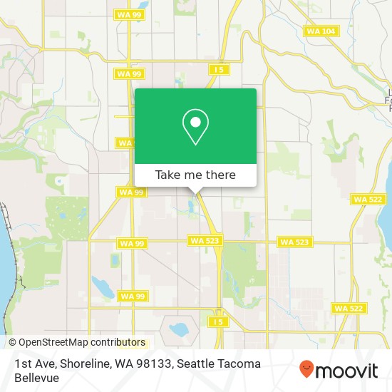 1st Ave, Shoreline, WA 98133 map