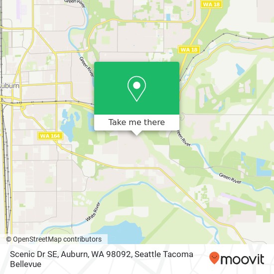 Mapa de Scenic Dr SE, Auburn, WA 98092