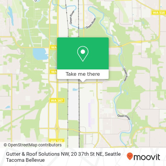 Mapa de Gutter & Roof Solutions NW, 20 37th St NE