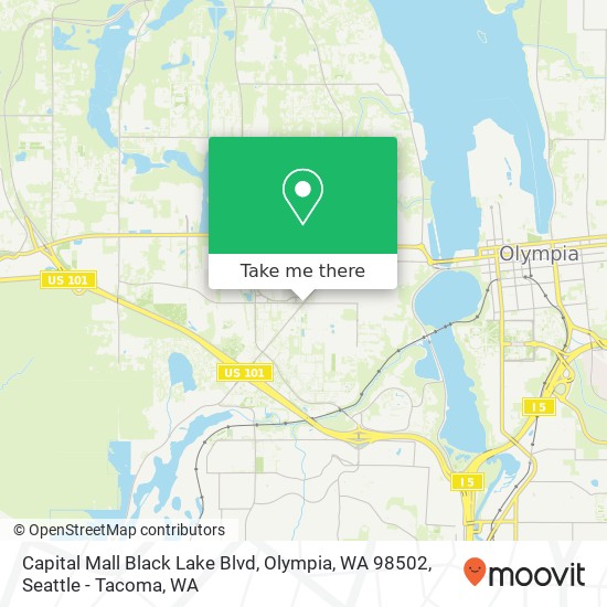 Mapa de Capital Mall Black Lake Blvd, Olympia, WA 98502