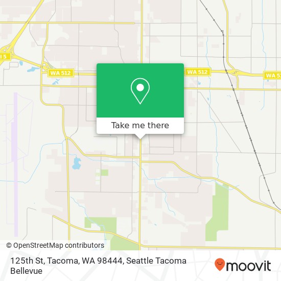 125th St, Tacoma, WA 98444 map