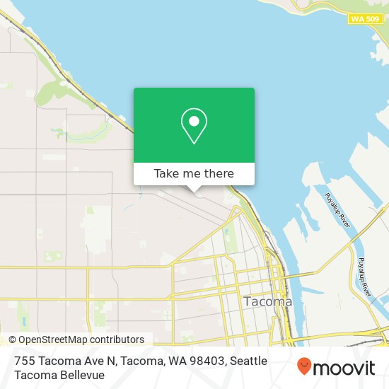 Mapa de 755 Tacoma Ave N, Tacoma, WA 98403
