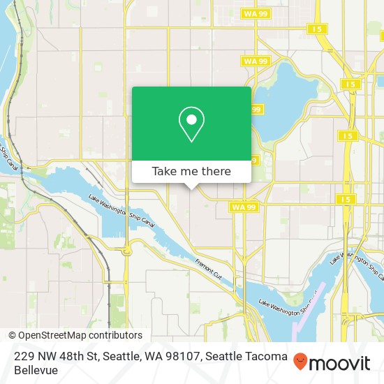 Mapa de 229 NW 48th St, Seattle, WA 98107