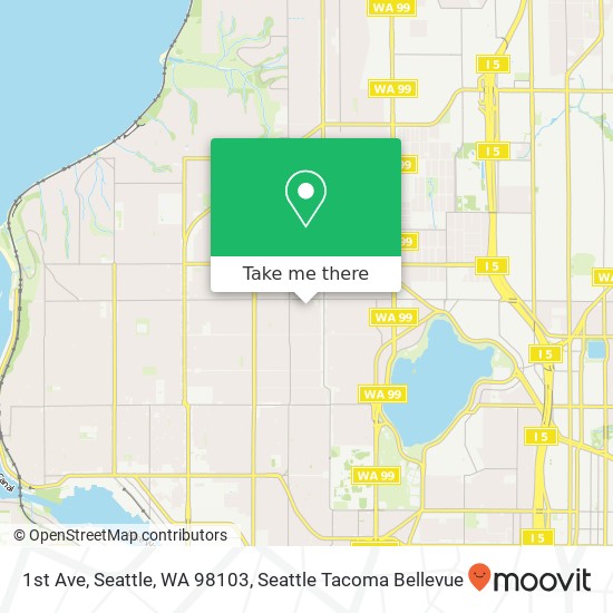 Mapa de 1st Ave, Seattle, WA 98103