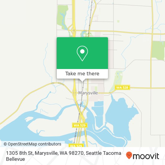 Mapa de 1305 8th St, Marysville, WA 98270