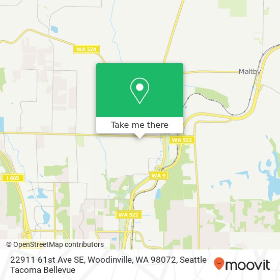 Mapa de 22911 61st Ave SE, Woodinville, WA 98072