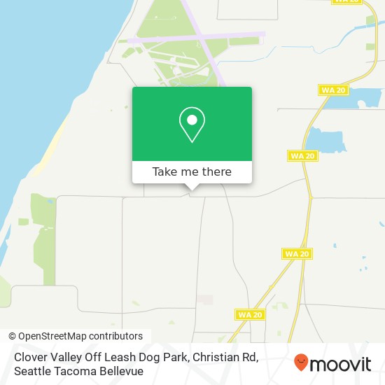 Mapa de Clover Valley Off Leash Dog Park, Christian Rd