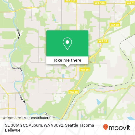 Mapa de SE 306th Ct, Auburn, WA 98092