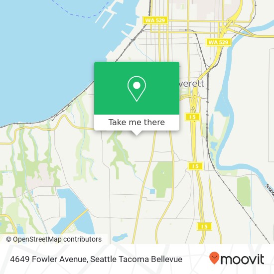 Mapa de 4649 Fowler Avenue, 4649 Fowler Ave, Everett, WA 98203, USA