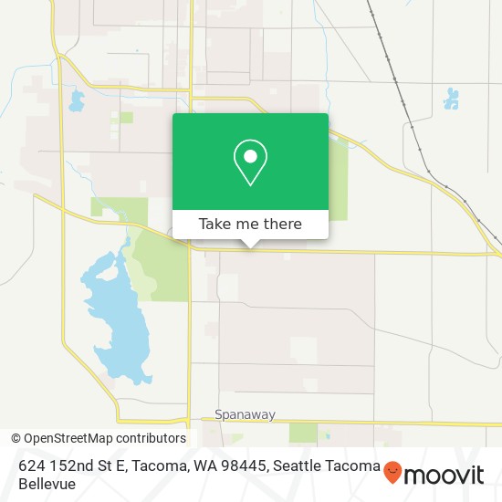 Mapa de 624 152nd St E, Tacoma, WA 98445