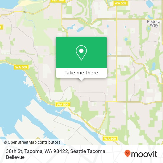 Mapa de 38th St, Tacoma, WA 98422