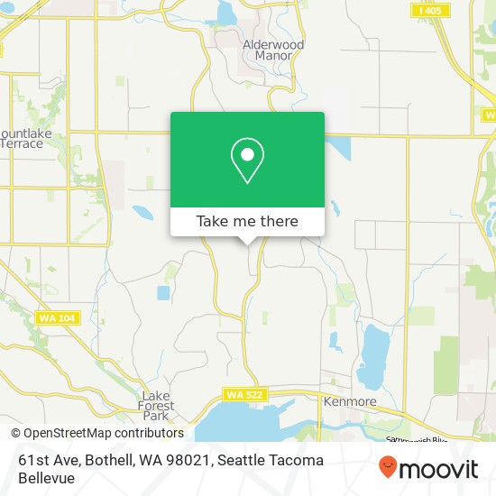 Mapa de 61st Ave, Bothell, WA 98021