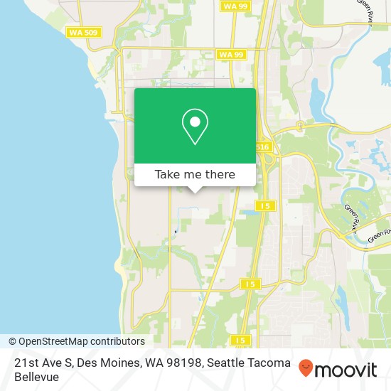 Mapa de 21st Ave S, Des Moines, WA 98198