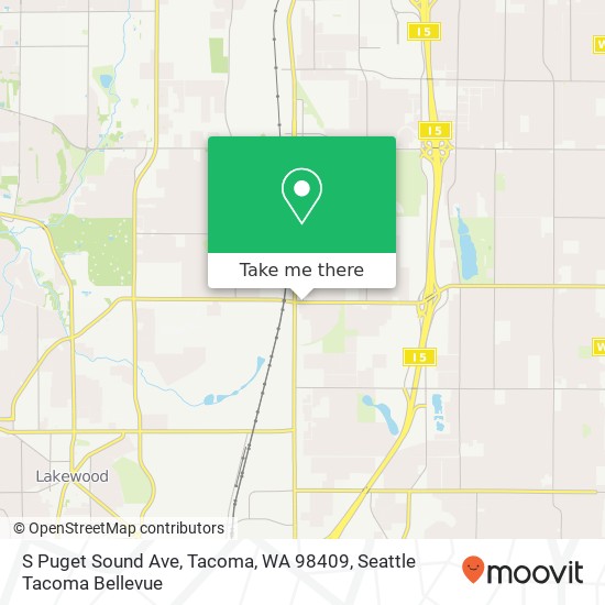 Mapa de S Puget Sound Ave, Tacoma, WA 98409