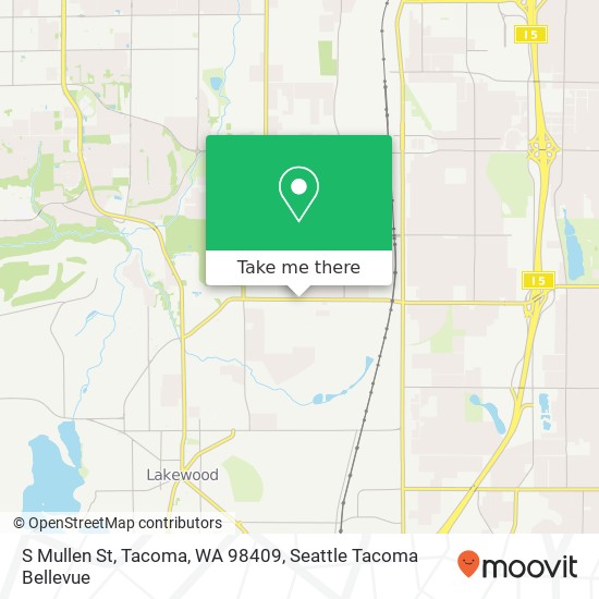 Mapa de S Mullen St, Tacoma, WA 98409