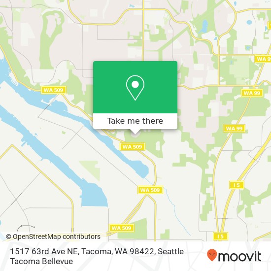 Mapa de 1517 63rd Ave NE, Tacoma, WA 98422