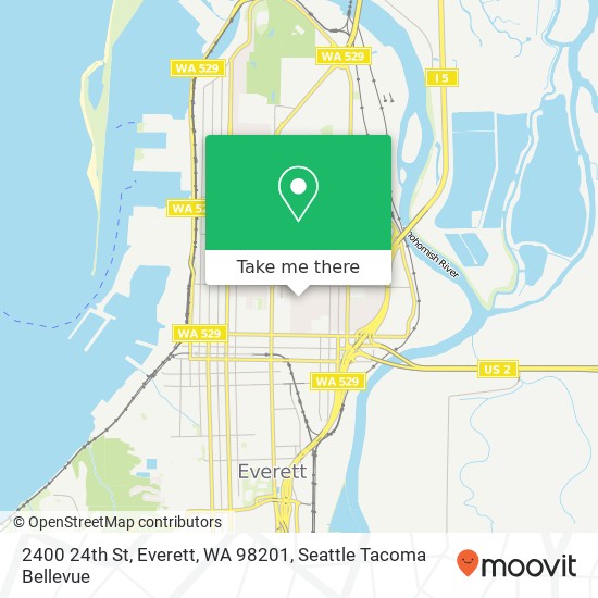 Mapa de 2400 24th St, Everett, WA 98201