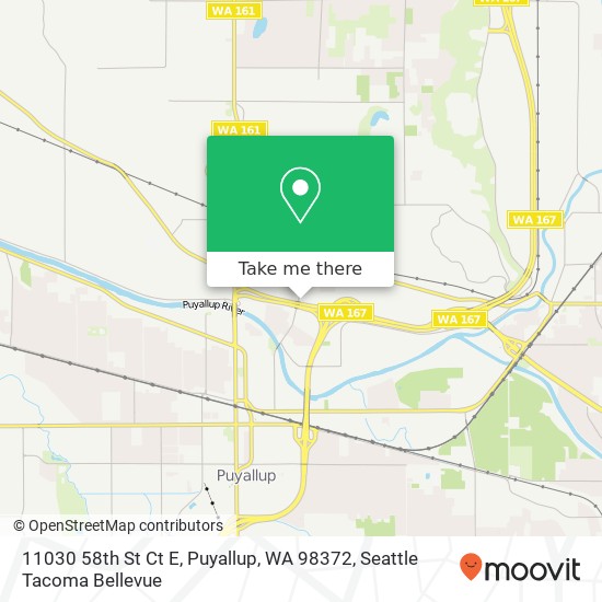 Mapa de 11030 58th St Ct E, Puyallup, WA 98372