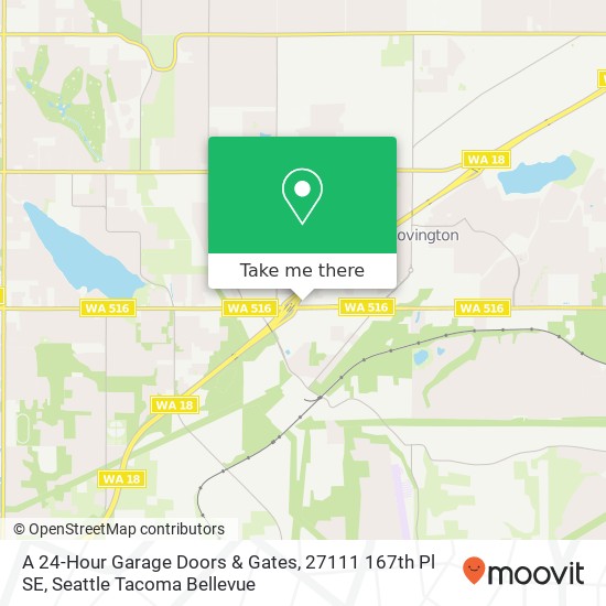 Mapa de A 24-Hour Garage Doors & Gates, 27111 167th Pl SE