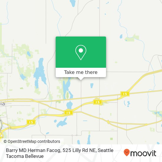 Mapa de Barry MD Herman Facog, 525 Lilly Rd NE