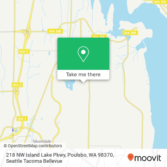 Mapa de 218 NW Island Lake Pkwy, Poulsbo, WA 98370