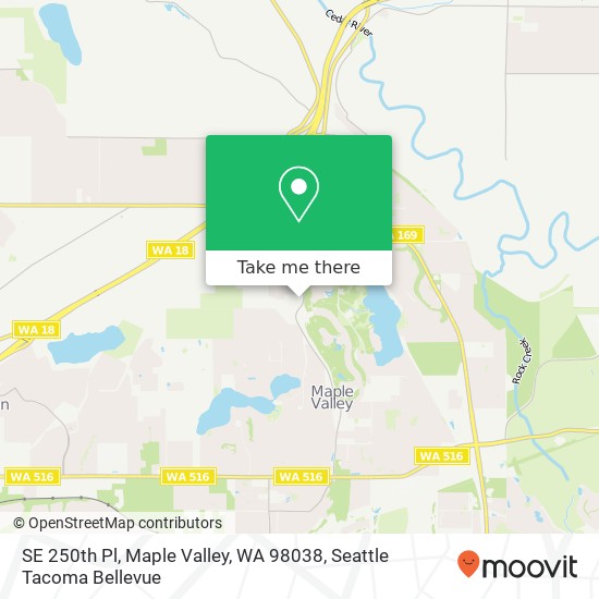 SE 250th Pl, Maple Valley, WA 98038 map