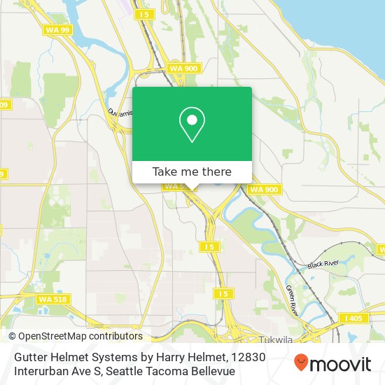 Mapa de Gutter Helmet Systems by Harry Helmet, 12830 Interurban Ave S