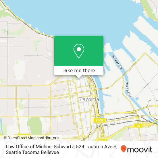 Mapa de Law Office of Michael Schwartz, 524 Tacoma Ave S