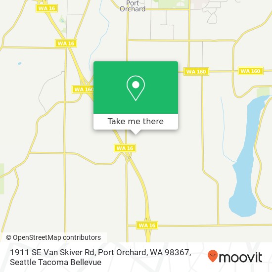 Mapa de 1911 SE Van Skiver Rd, Port Orchard, WA 98367