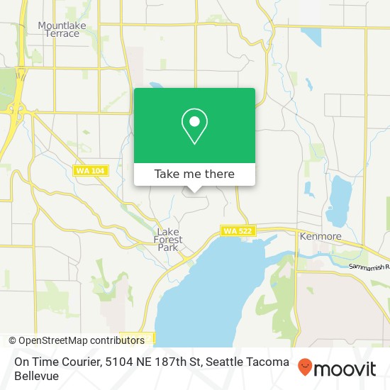 On Time Courier, 5104 NE 187th St map