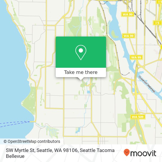 Mapa de SW Myrtle St, Seattle, WA 98106