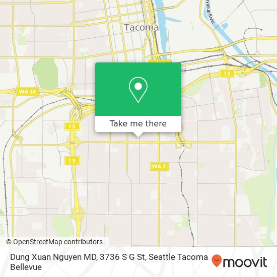 Mapa de Dung Xuan Nguyen MD, 3736 S G St