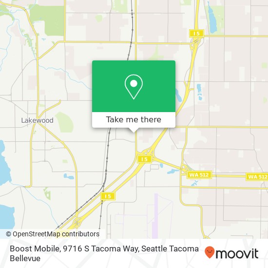 Boost Mobile, 9716 S Tacoma Way map