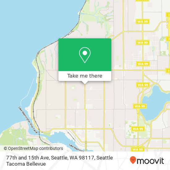 Mapa de 77th and 15th Ave, Seattle, WA 98117