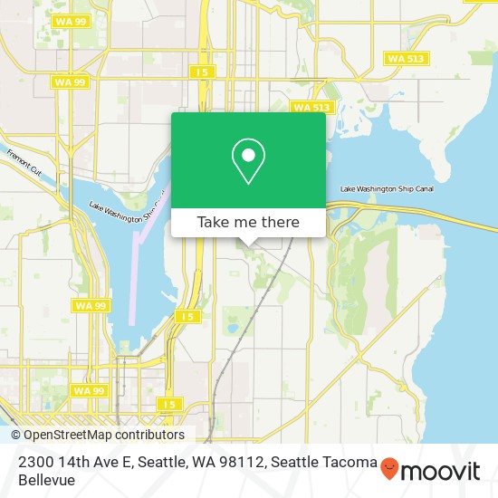 Mapa de 2300 14th Ave E, Seattle, WA 98112