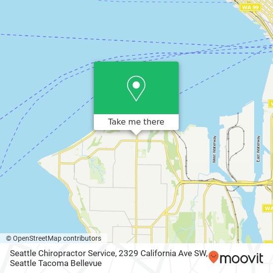 Seattle Chiropractor Service, 2329 California Ave SW map