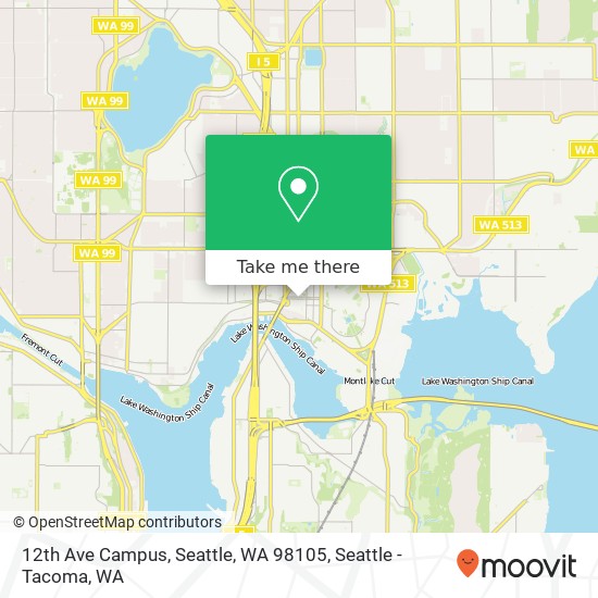 Mapa de 12th Ave Campus, Seattle, WA 98105