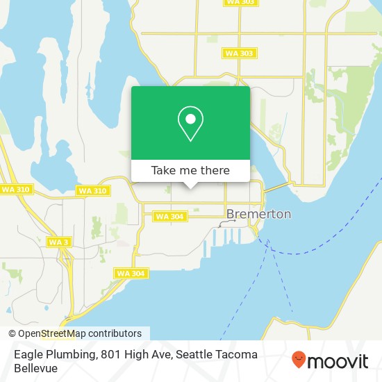 Mapa de Eagle Plumbing, 801 High Ave