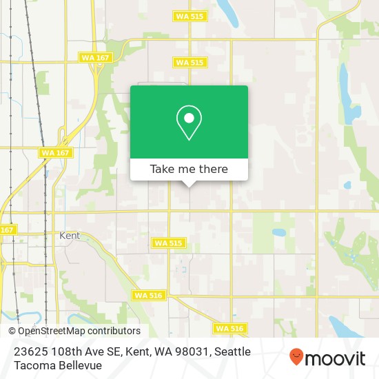 Mapa de 23625 108th Ave SE, Kent, WA 98031