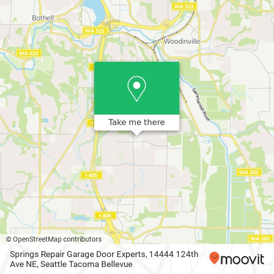 Springs Repair Garage Door Experts, 14444 124th Ave NE map