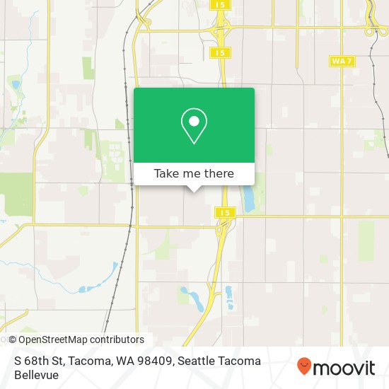 S 68th St, Tacoma, WA 98409 map