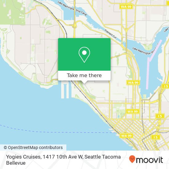 Mapa de Yogies Cruises, 1417 10th Ave W